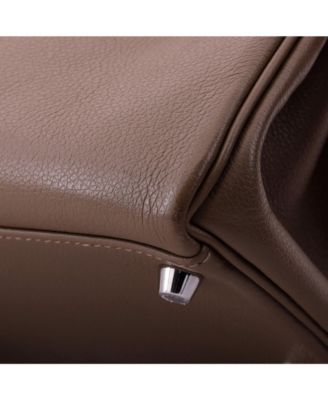 Kelly 28 Handbag Brown Evercolor with Palladium Hardware