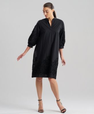 Women's Carnation Embroidery V-Neck Dress