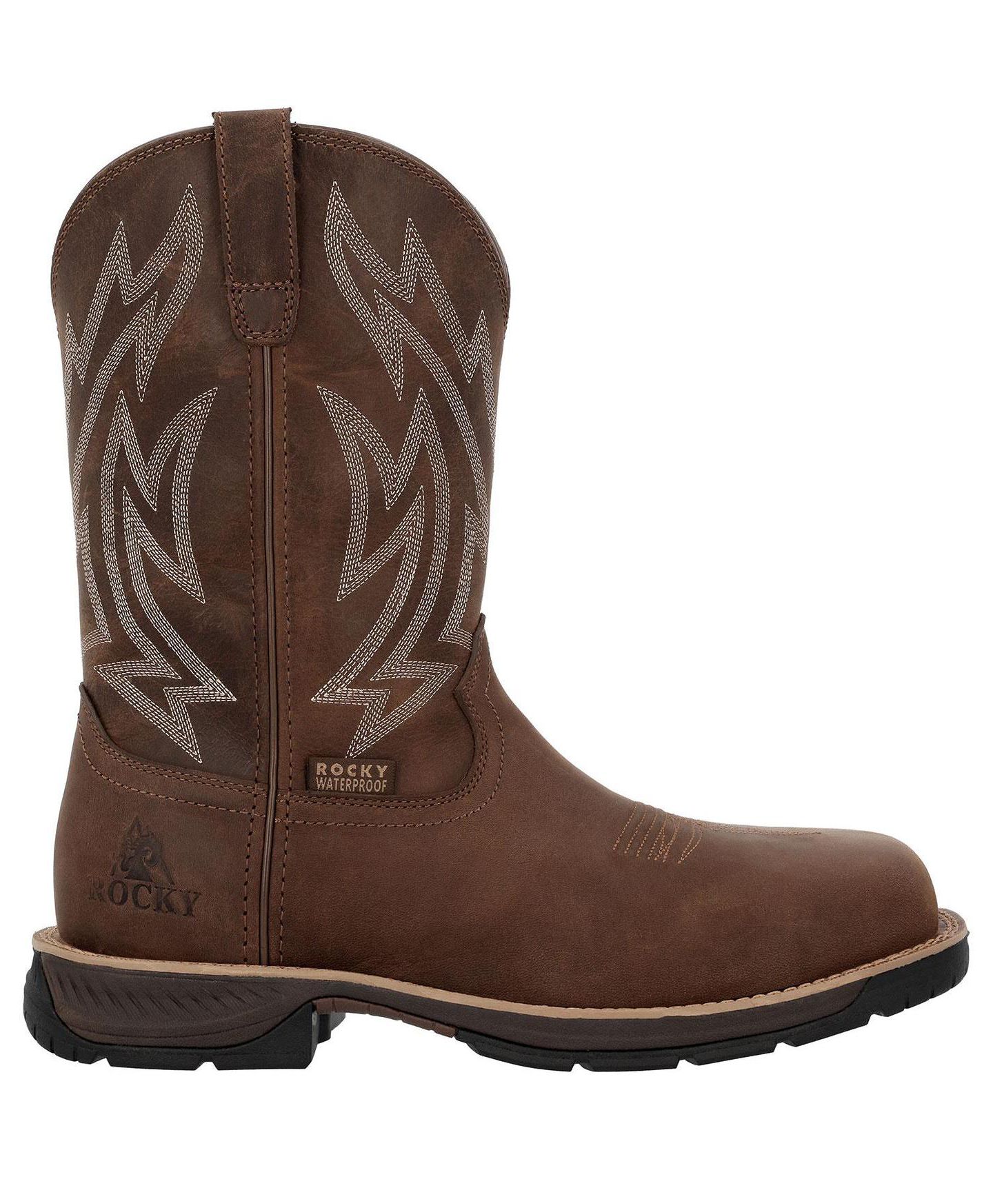 Мужские ботинки ROCKY Ride LTE Waterproof Western Boot, цвет: Коричневый — фото 2