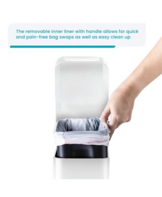 1.3 Gallon Slim Stainless Steel Trash Can with Step on Pedal and Soft Close Lid