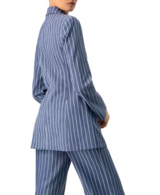 Women's Double-Breasted Striped Blazer