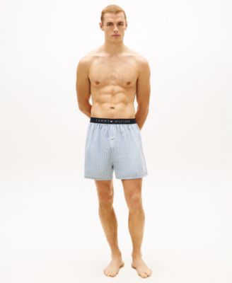 Men's Front Button Woven Boxers