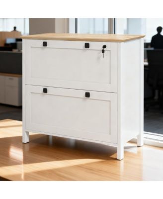 File Cabinet, Lateral Locking Filing Cabinet with 2-Drawer and Adjustable Hanging Bar for Letter/A4/Legal, Home Office Storage Cabinet