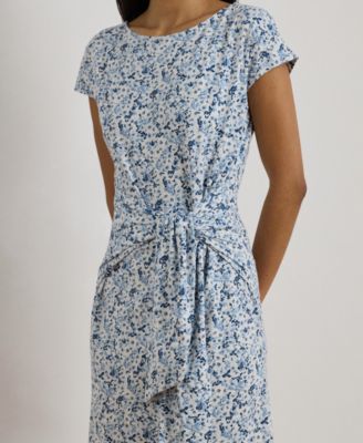 Women's Floral Boat Neck Dress