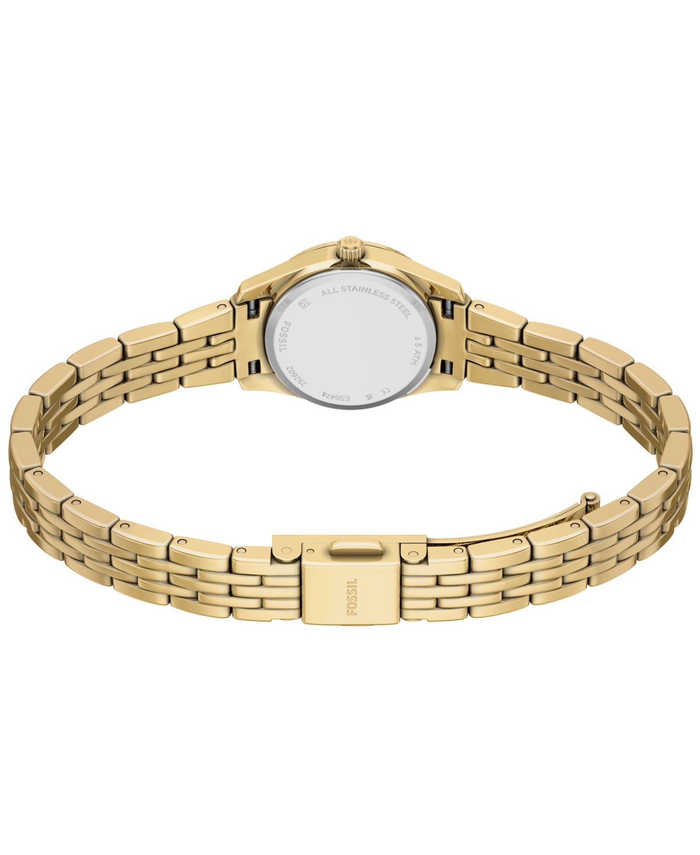 Женские часы Fossil Scarlette Mini Three-Hand Gold-Tone Stainless Steel Watch, 20mm — фото 5