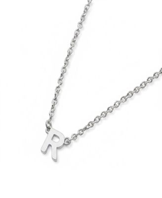 Oak Luna Inez Initial Necklace - Sterling Silver 925 - Letter r 76$