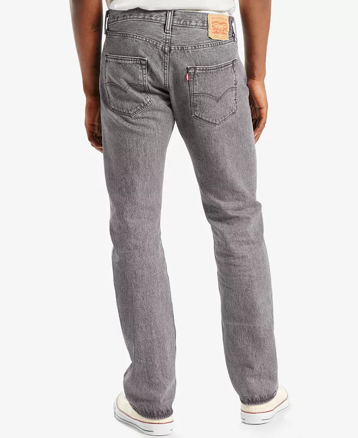 Men's 501 Straight-Fit Button Fly Stretch Jeans - thumbnail 10