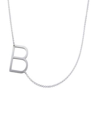 Oak Luna Sideways Initial Necklace in Sterling Silver - Letter b 100$