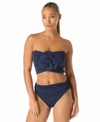Women's Flower Bandeau Crop Bikini Top
