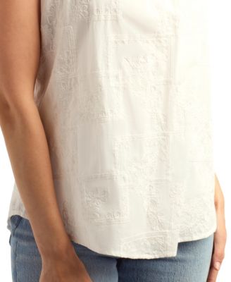 Women's Patchwork Embroidery Halter Neck Top