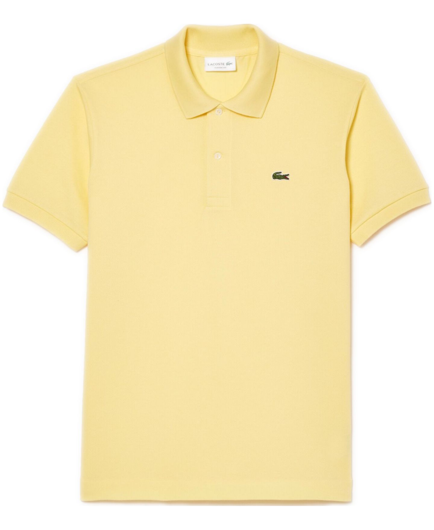 Мужское поло Lacoste Classic Fit Original L.12.12 Polo, цвет: Яркий жёлтый — фото 5