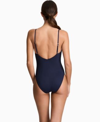 Women's Knotted Keyhole One-Piece Swimsuit