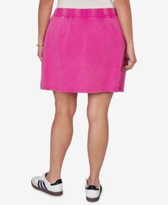 Plus Size French Terry Pull-On Skort
