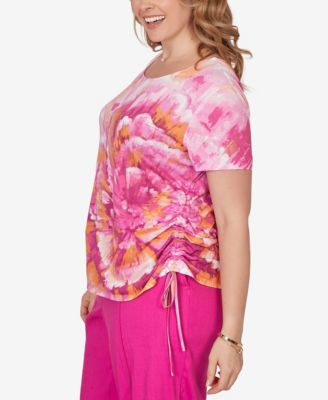 Plus Size Bold Watercolor Floral Knit Top