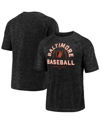 Men's Black Baltimore Orioles Line Up Primary Threat Striated T-Shirt