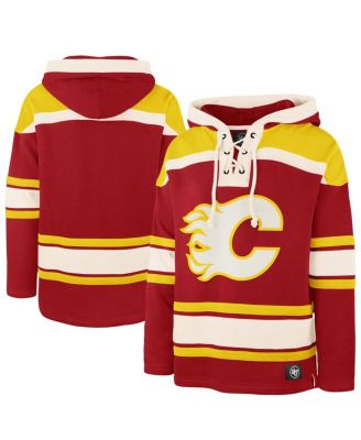 Men's Red Calgary Flames Superior Lacer Hoodie