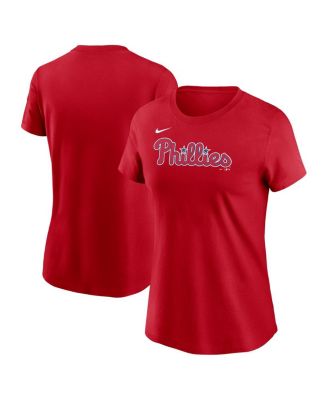 Women's Red Philadelphia Phillies Wordmark T-Shirt
