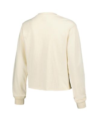 Women's Natural Texas Longhorns Comfort Colors Basketball Cropped Long Sleeve T-Shirt