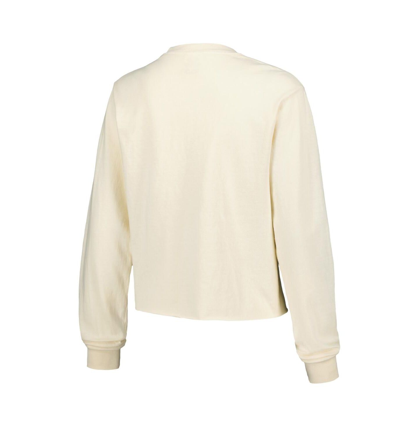Женская футболка Image One Natural Texas Longhorns Comfort Colors Basketball Cropped Long Sleeve — фото 3