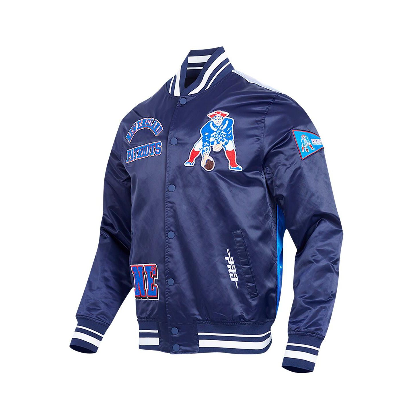 Мужская куртка Pro Standard Navy New England Patriots Sublimated Satin Full-Snap — фото 2