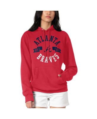 Women's Red Atlanta Braves City Graphic Pullover Hoodie