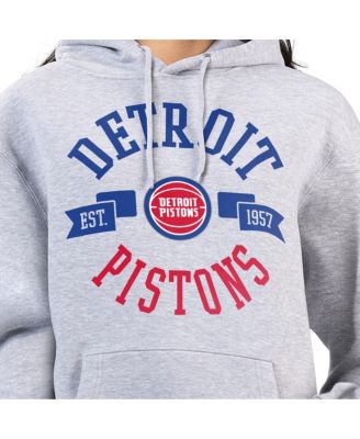 Women's Heather Gray Detroit Pistons City Pullover Hoodie