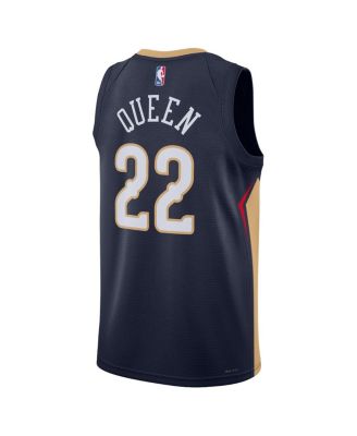 Men's and Women's Derik Queen Navy New Orleans Pelicans Swingman Icon Edition Jersey