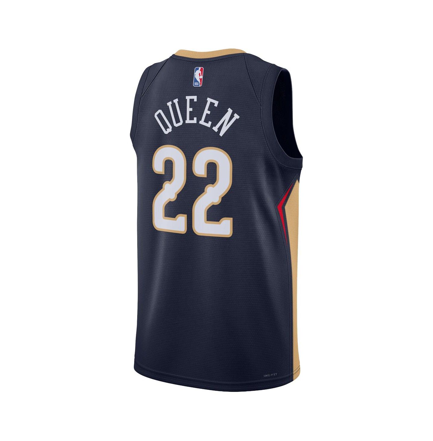 Джерси Nike Men's and Women's Derik Queen Navy New Orleans Pelicans Swingman Icon Edition Jersey — фото 3