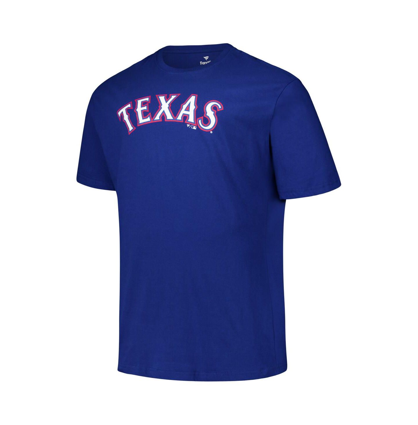 Мужская футболка Fanatics Evan Carter Royal Texas Rangers Big & Tall Name & Number — фото 2
