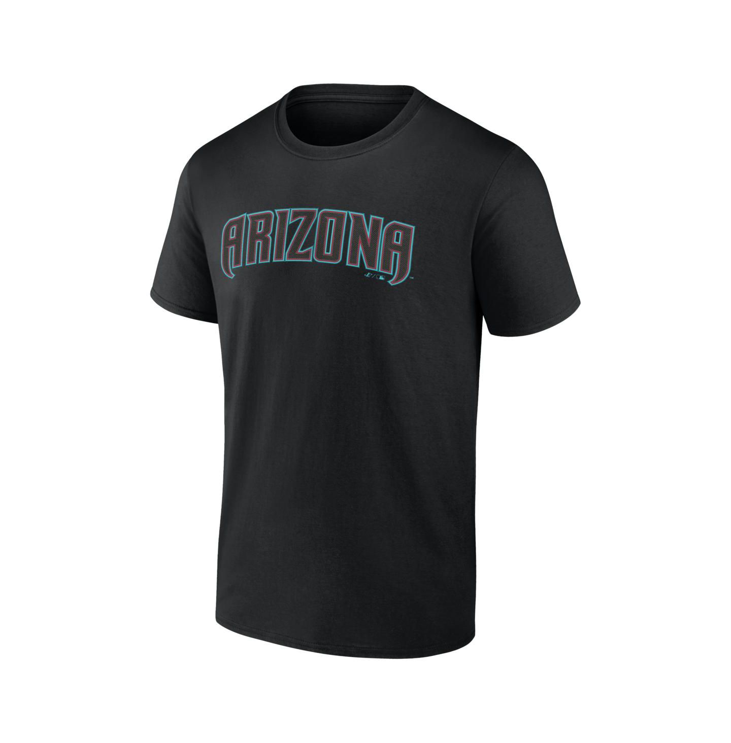 Мужская футболка Logo Athletic Black Arizona Diamondbacks Wordmark — фото 2