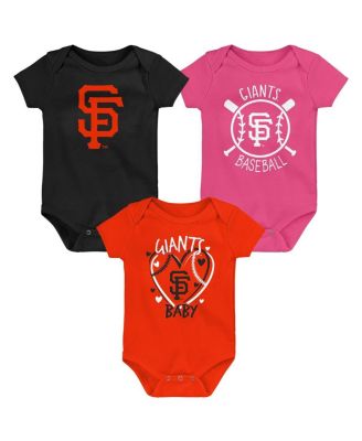 Baby Boys and Girls Three-Pack San Francisco Giants Slide Home Bodysuit Set
