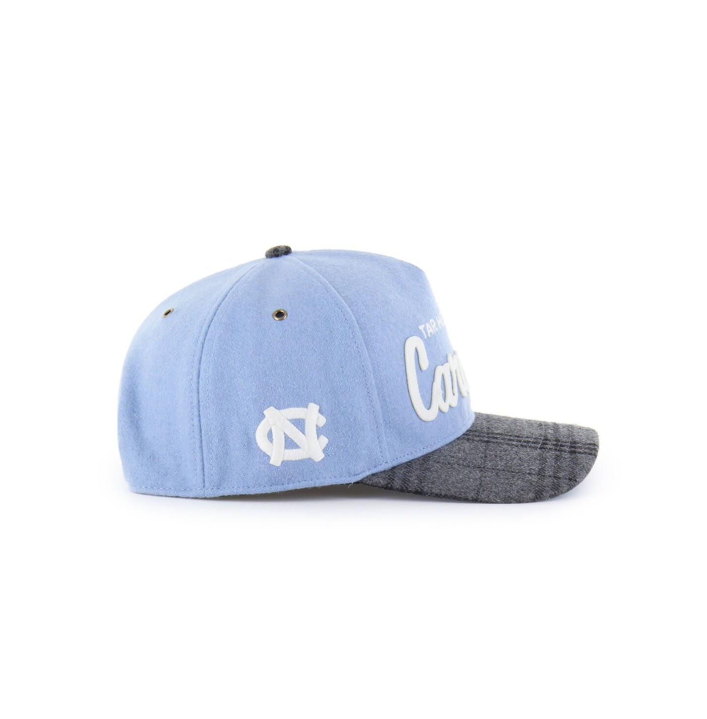 Головные уборы '47 Brand Carolina Blue North Carolina Tar Heels Windowpane Plaid Collection Hitch Adjustable Hat — фото 2