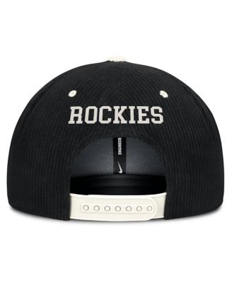 Men's Black Colorado Rockies Pro Corduroy Structured Snapback Hat