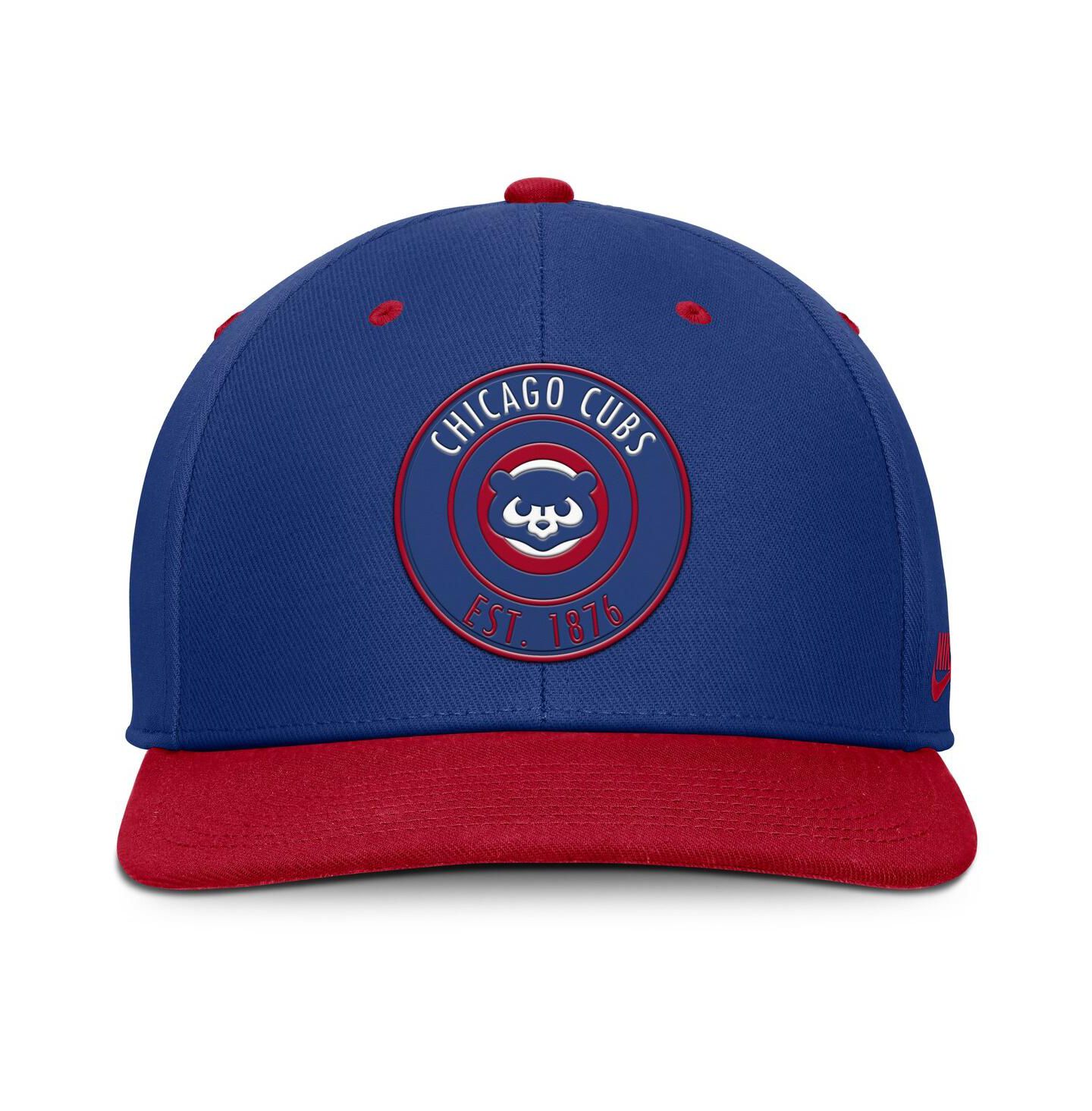 Мужская кепка Nike Royal/Red Chicago Cubs Cooperstown Collection Pro Dri-FIT Snapback Hat — фото 2