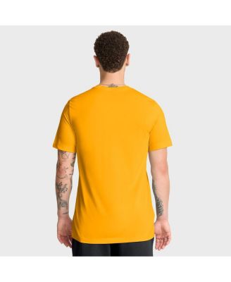 Men's Gold West Virginia Mountaineers Basketball Icon Legend Dri-FIT T-Shirt