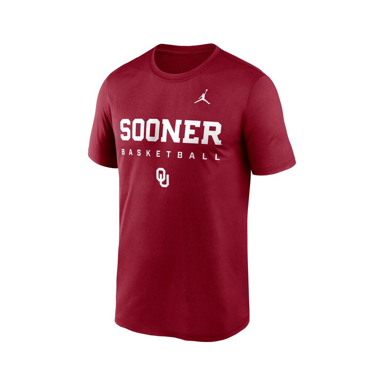 Мужская футболка Jordan Crimson Oklahoma Sooners 2025 Courtside Basketball Legend Dri-FIT — фото 2