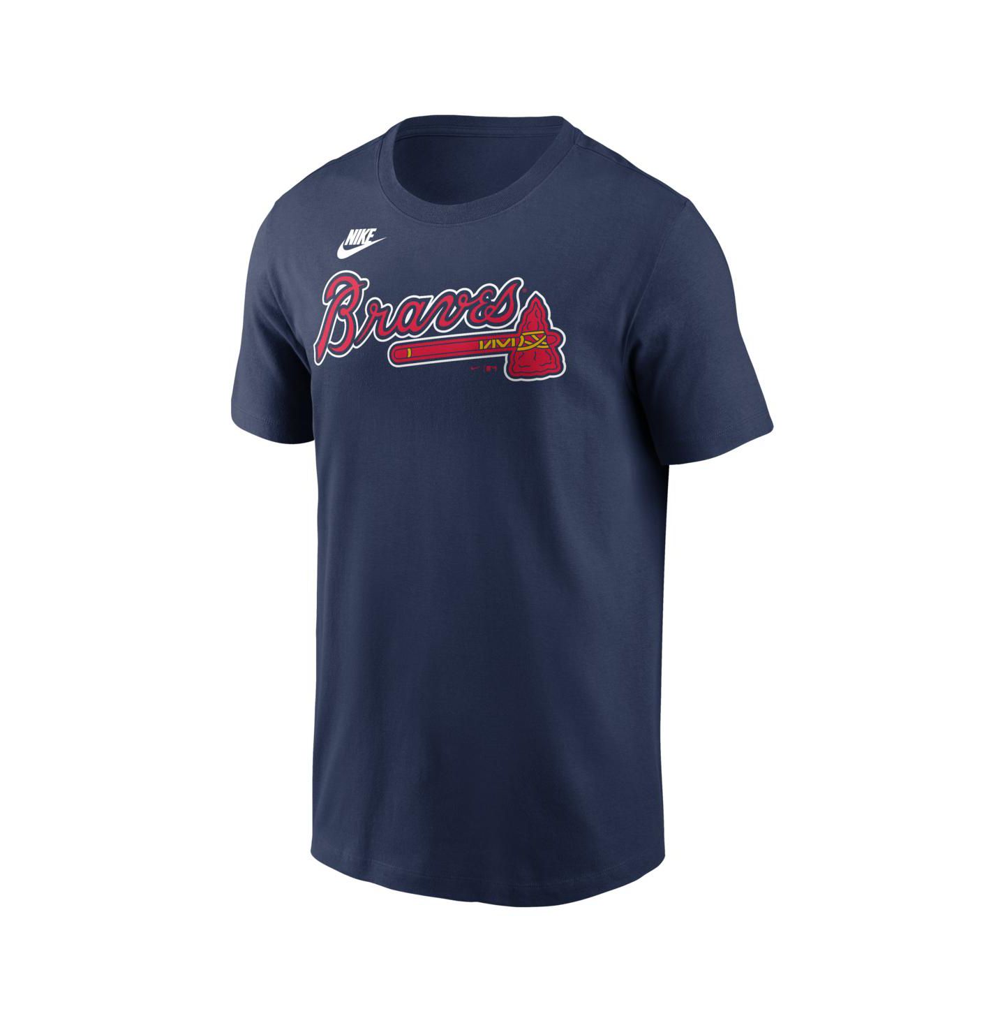 Мужская футболка Nike Chipper Jones Navy Atlanta Braves Cooperstown Collection Name & Number — фото 2