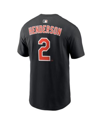 Men's Gunnar Henderson Black Baltimore Orioles Name & Number T-Shirt