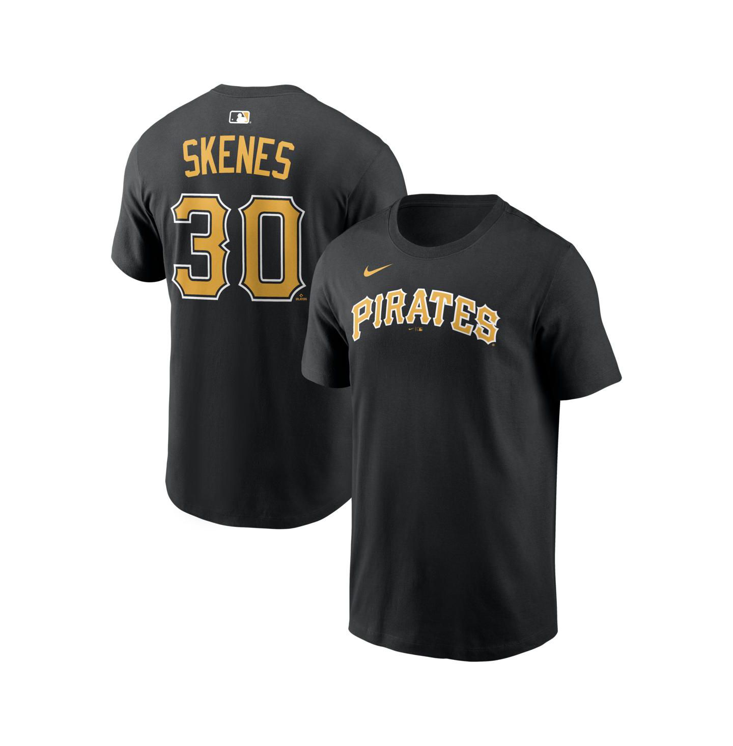 Мужская футболка Nike Paul Skenes Black Pittsburgh Pirates Home Name & Number — фото 1