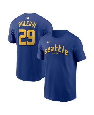 Men's Cal Raleigh Royal Seattle Mariners City Connect Name & Number T-Shirt