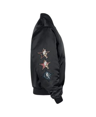 Men's Black 2026 NBA All-Star Game Satin Full-Snap Jacket
