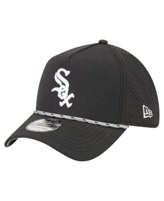 Men's Black Chicago White Sox 39THIRTY A-Frame Perforated Flex Hat