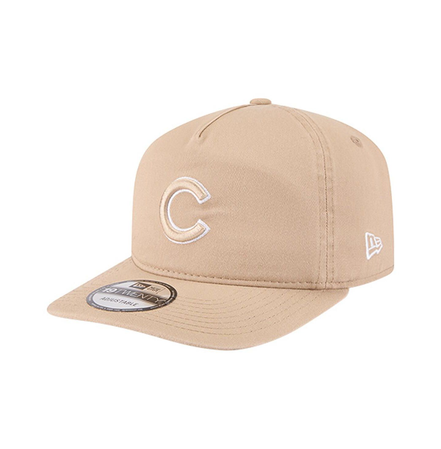 Мужская кепка New Era Light Beige Chicago Cubs Cam 19TWENTY Adjustable Hat — фото 1