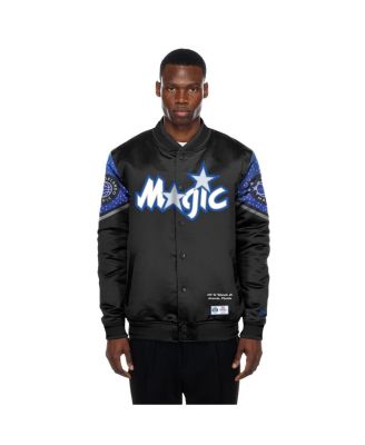 Men's Black Orlando Magic 2025/26 City Edition Full-Snap Satin Jacket
