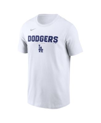 Men's White Los Angeles Dodgers Bold Team Name T-Shirt