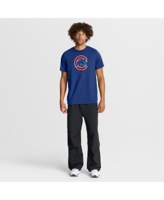 Men's Royal Chicago Cubs Tri-Blend Logo T-Shirt