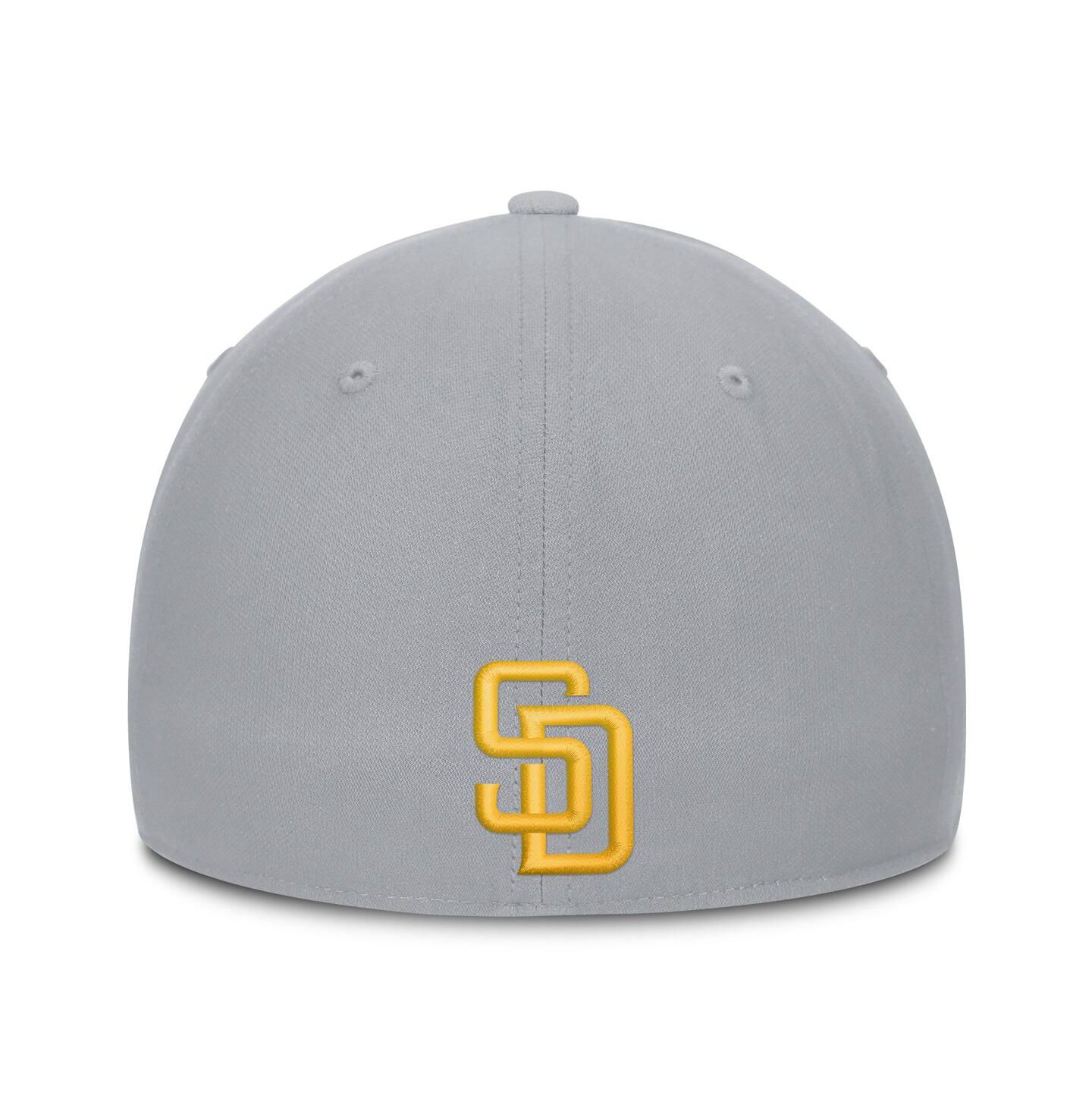 Мужская кепка Nike Gray San Diego Padres Primetime Dri-FIT Rise Bozz Flex Hat — фото 4