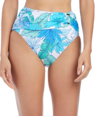 Women's Riviera Retreat High-Waist Draped Swim Bottoms