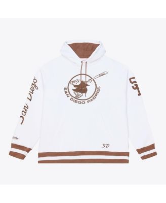 Men's White San Diego Padres Cooperstown Collection Fleece Hoodie