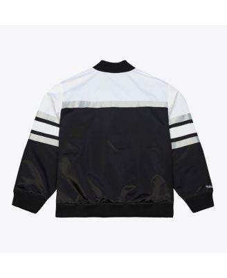 Men's Black Las Vegas Raiders Head Coach Lightweight Full-Snap Satin Jacket